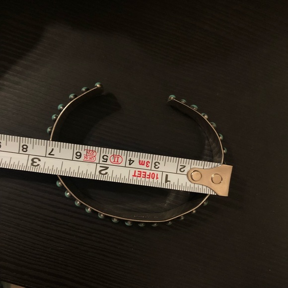 Turquoise Sterling Silver Cuff Bracelet - Picture 5 of 6